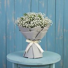 Букет цветов из:  Гипсофила в Посёлок Центральной усадьбы совхоза Озёры