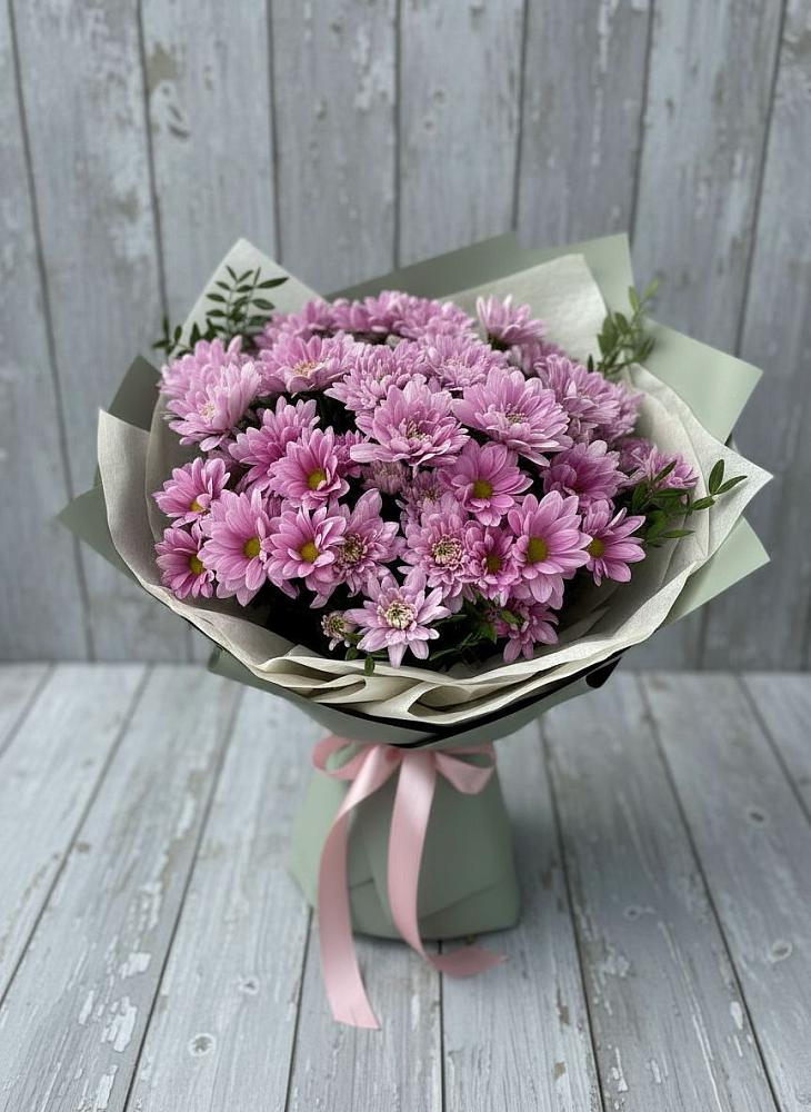 Букет цветов из: Хризантемы в Посёлок Центральной усадьбы совхоза Озёры