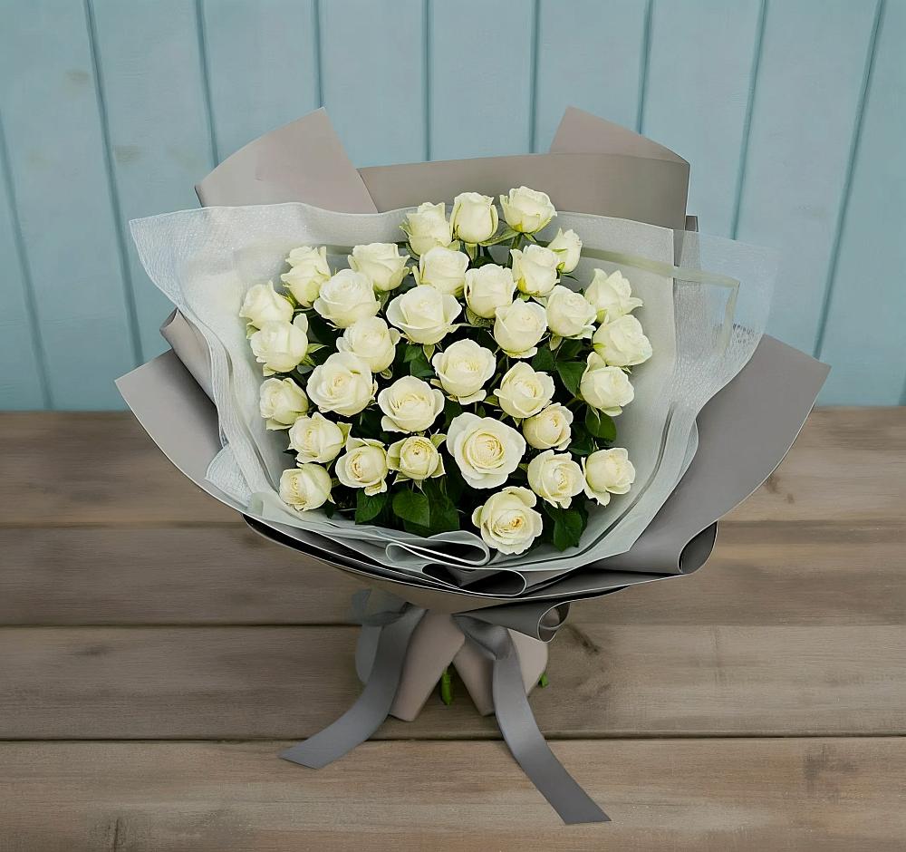 Букет Белоснежная нежность в Посёлок Центральной усадьбы совхоза Озёры