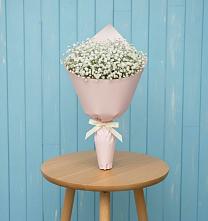 Букет цветов из:  Гипсофила в Посёлок Центральной усадьбы совхоза Озёры