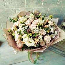 Букет цветов из:  Альстромерии, Розы и Хризантемы #REPLACE_PRED# Посёлок Центральной усадьбы совхоза Озёры