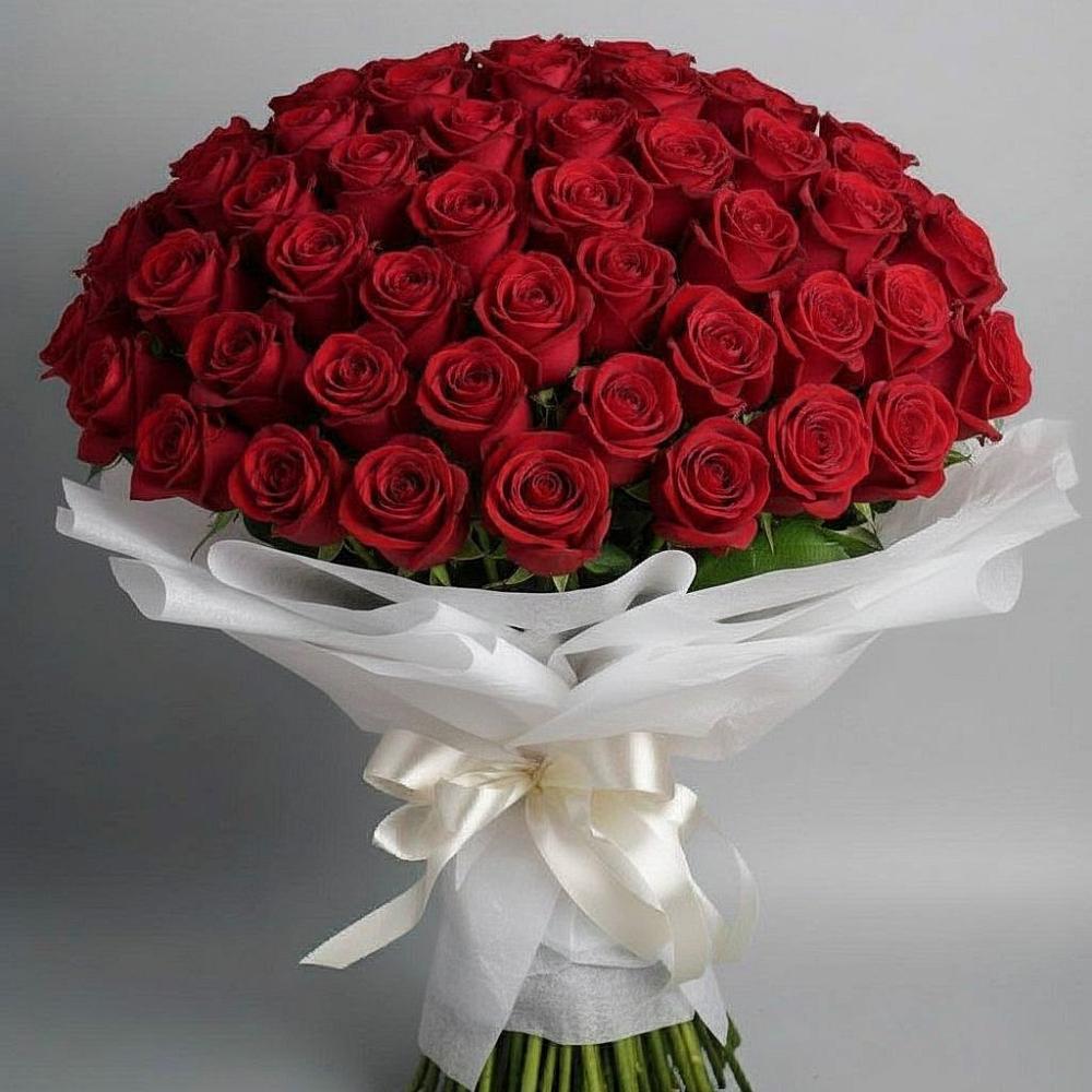 Букет 101 Красная роза Блэк Мэджик в Посёлок Центральной усадьбы совхоза Озёры