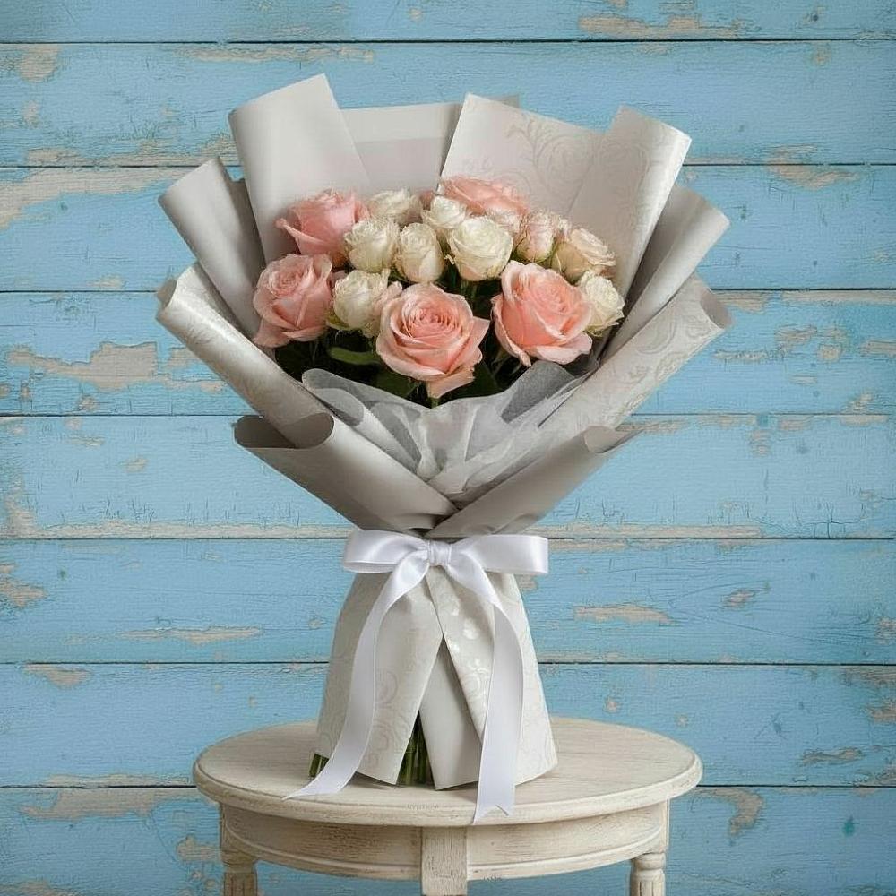 Букет цветов из: Розы в Посёлок Центральной усадьбы совхоза Озёры