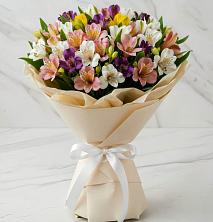 Букет цветов из:  Альстромерии в Посёлок Центральной усадьбы совхоза Озёры