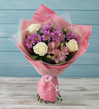 Букет цветов из:  Герберы в Посёлок Центральной усадьбы совхоза Озёры