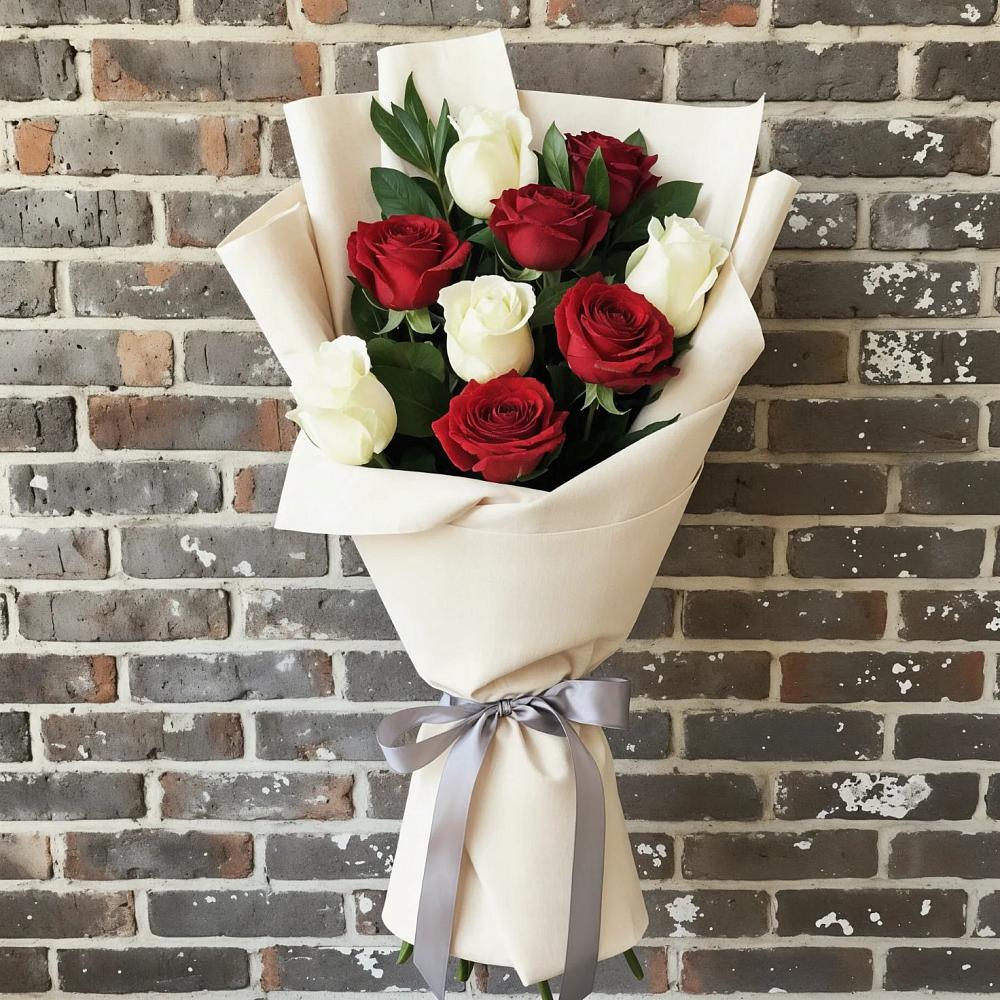 Букет цветов из: Розы в Посёлок Центральной усадьбы совхоза Озёры