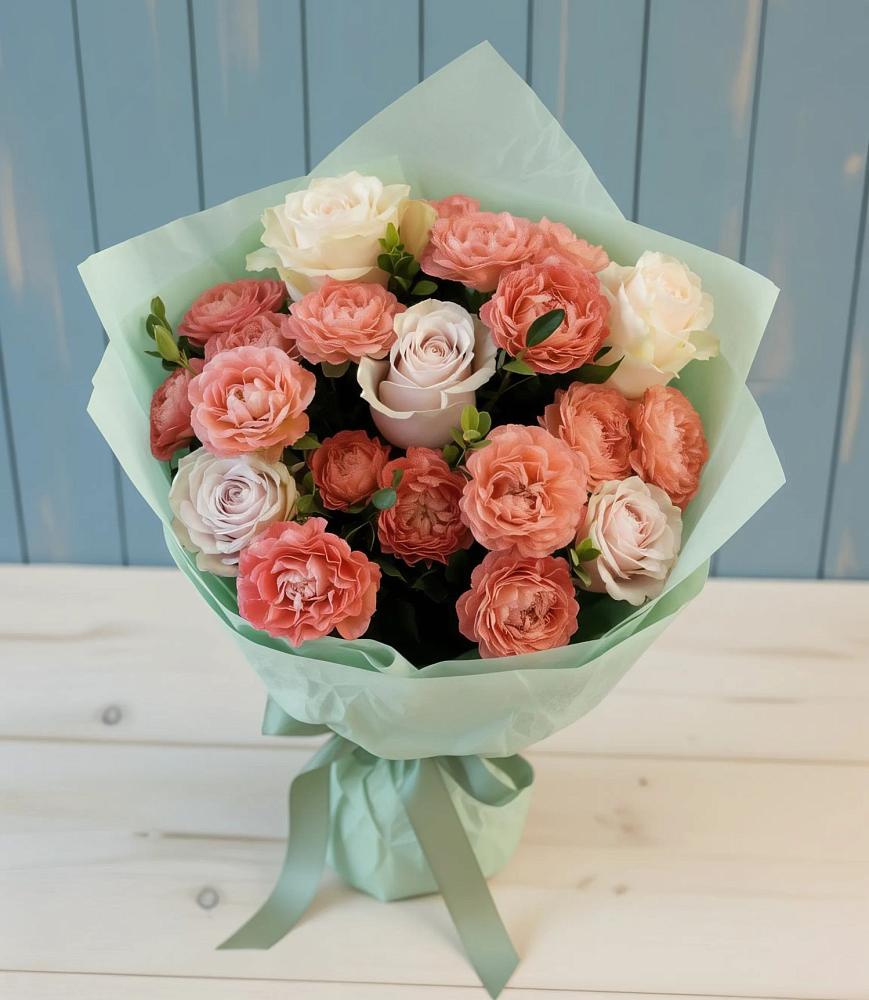 Букет цветов из: Розы в Посёлок Центральной усадьбы совхоза Озёры