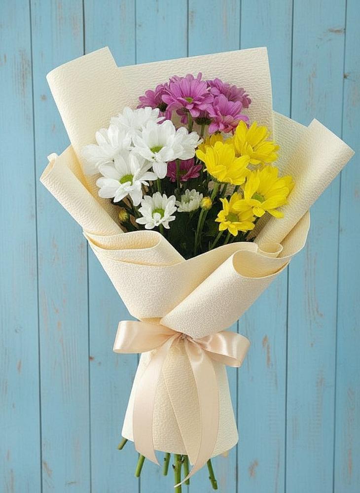 Букет цветов из: Хризантемы в Посёлок Центральной усадьбы совхоза Озёры