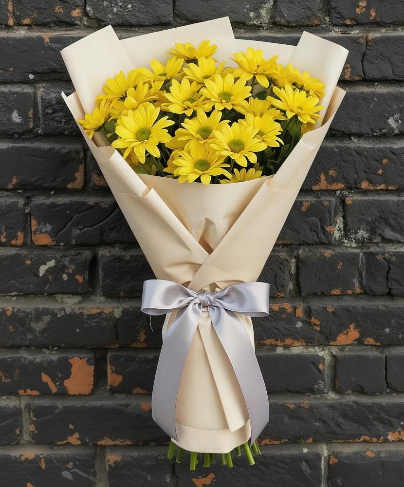 Букет цветов из: Хризантемы в Посёлок Центральной усадьбы совхоза Озёры