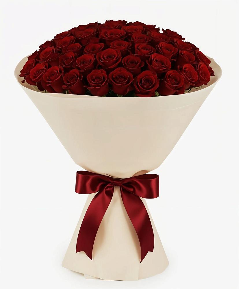 Букет 101 Бордовая роза Блэк Бакарра в Посёлок Центральной усадьбы совхоза Озёры