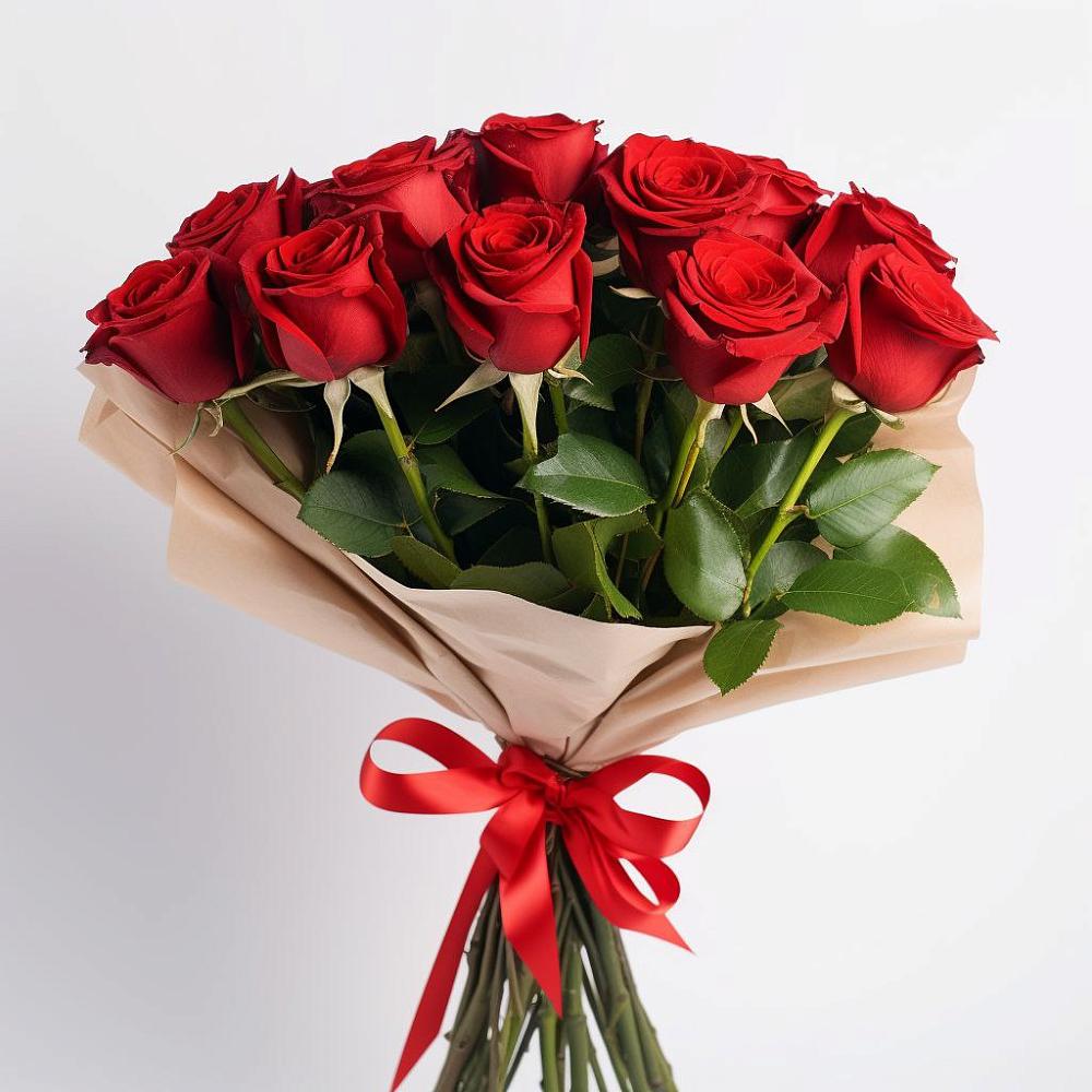Букет 11 Красных роз Эдлесс Лав в Посёлок Центральной усадьбы совхоза Озёры